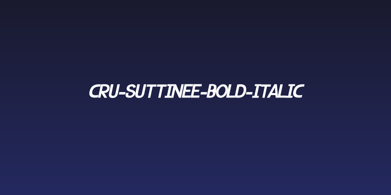 CRU-Suttinee-Bold-Italic Social Header