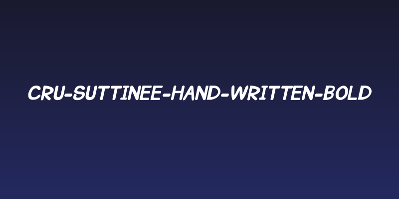 CRU-Suttinee-Hand-Written-Bold Social Header