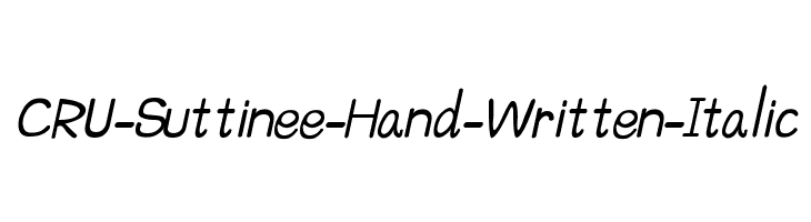 CRU-Suttinee-Hand-Written-Italic  Fuentes Gratis Descargar