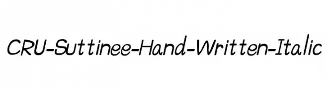 CRU-Suttinee-Hand-Written-Italic  Fuentes Gratis Descargar
