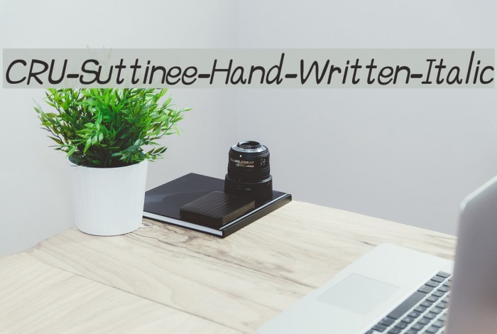 CRU-Suttinee-Hand-Written-Italic Font examples