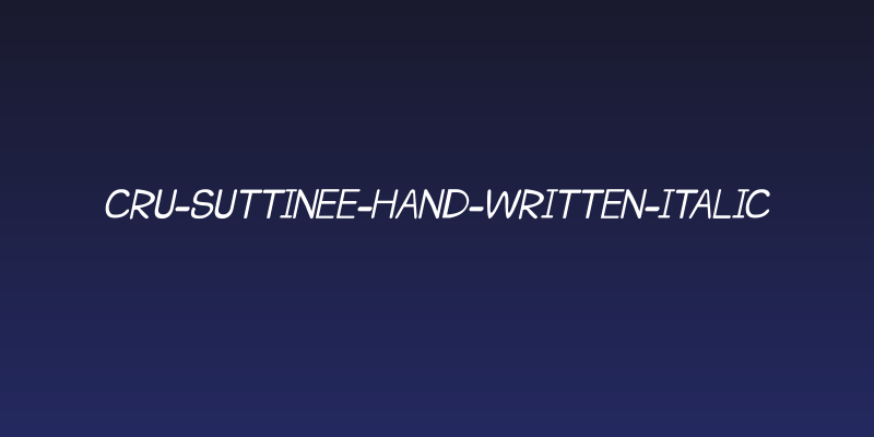 CRU-Suttinee-Hand-Written-Italic Social Header