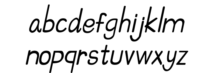 CRU-Suttinee-Hand-Written-Italic Font LOWERCASE