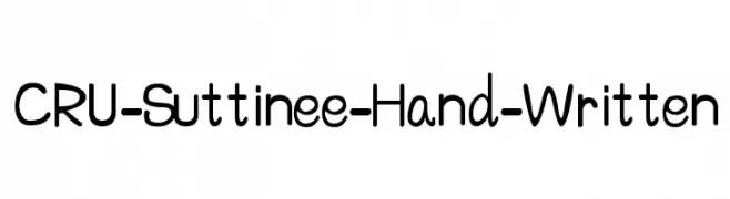 CRU-Suttinee-Hand-Written  Fuentes Gratis Descargar