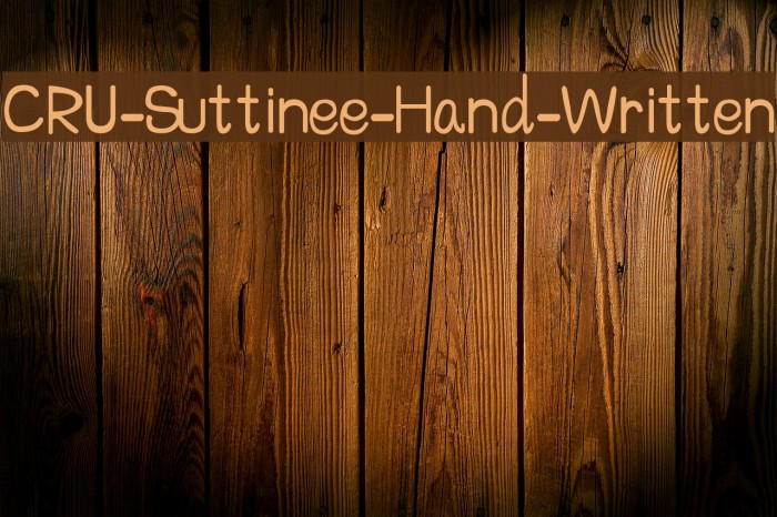 CRU-Suttinee-Hand-Written Font examples