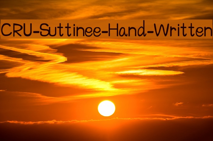 CRU-Suttinee-Hand-Written Font examples