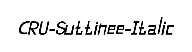 CRU-Suttinee-Italic Font
