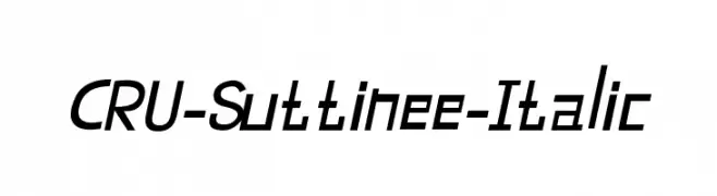 CRU-Suttinee-Italic  Fuentes Gratis Descargar