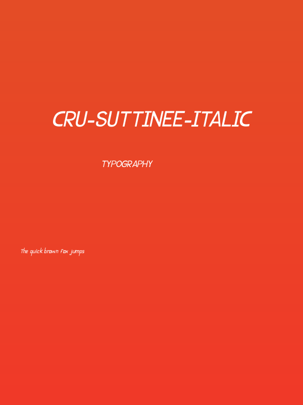CRU-Suttinee-Italic Poster