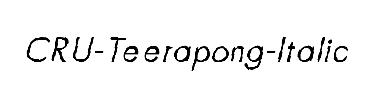 CRU-Teerapong-Italic Font