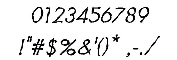 CRU-Teerapong-Italic Font OTHER CHARS