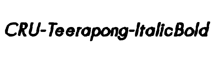 CRU-Teerapong-ItalicBold  Free Fonts Download