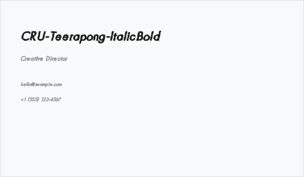 CRU-Teerapong-ItalicBold Business Card