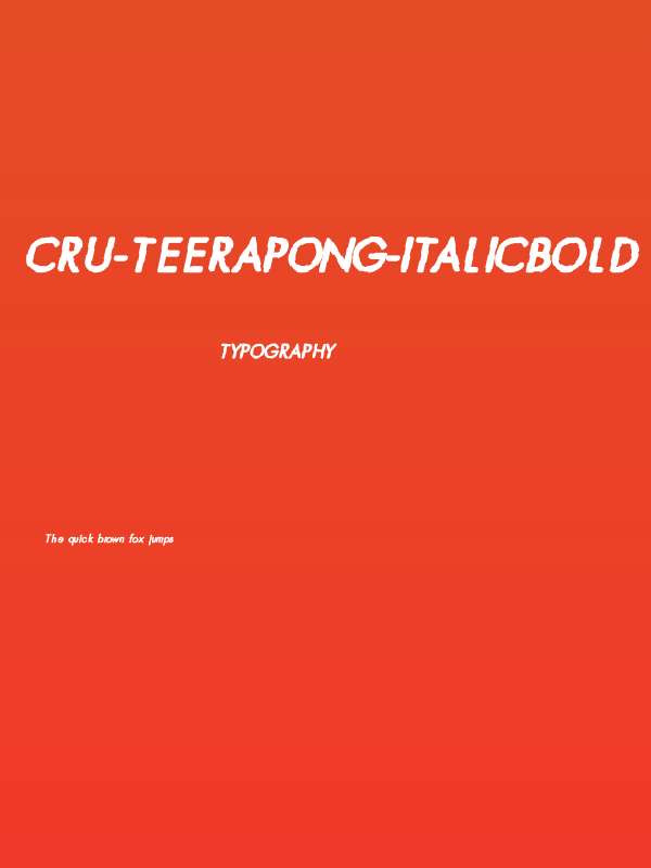 CRU-Teerapong-ItalicBold Poster