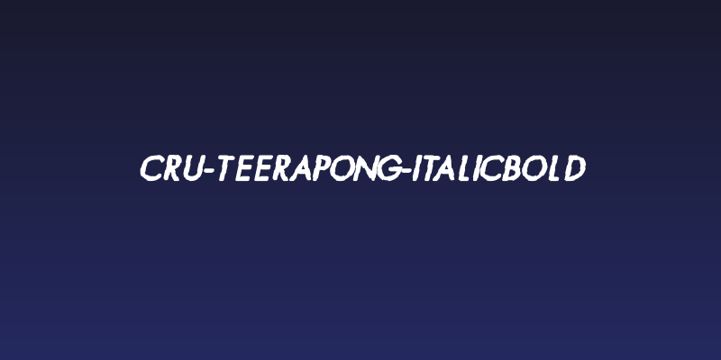 CRU-Teerapong-ItalicBold Social Header