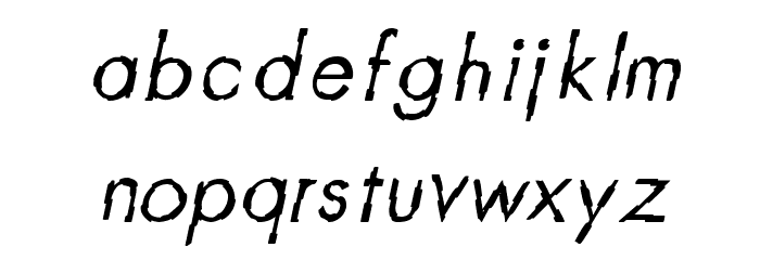 CRU-Teerapong-Italic Font LOWERCASE
