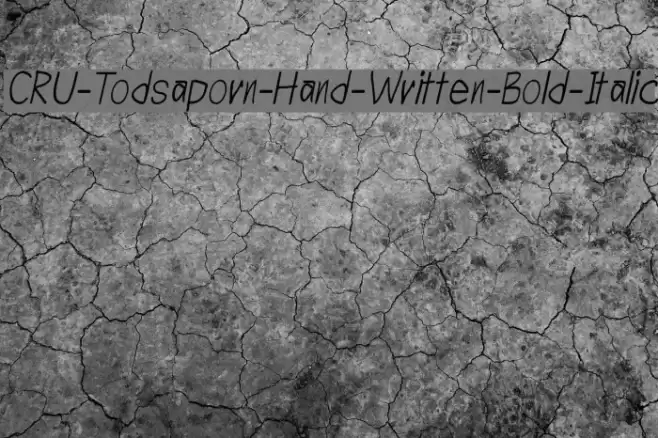 CRU-Todsaporn-Hand-Written-Bold-Italic Polices examples