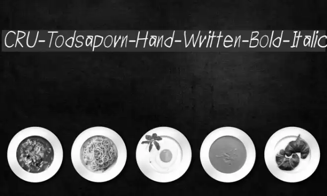 CRU-Todsaporn-Hand-Written-Bold-Italic Polices examples