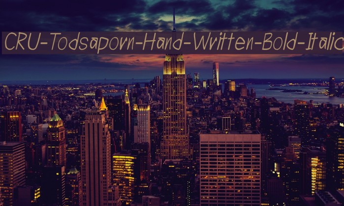 CRU-Todsaporn-Hand-Written-Bold-Italic Polices examples