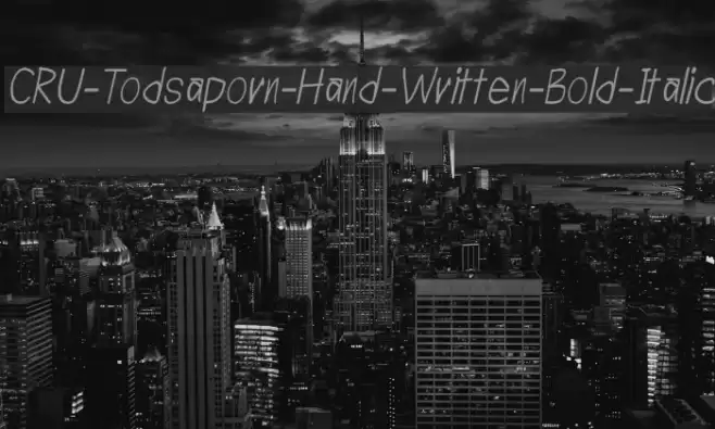 CRU-Todsaporn-Hand-Written-Bold-Italic Polices examples