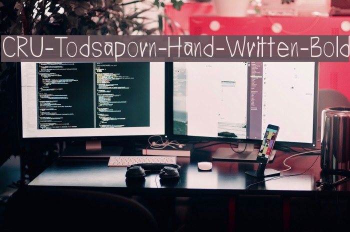CRU-Todsaporn-Hand-Written-Bold Font examples