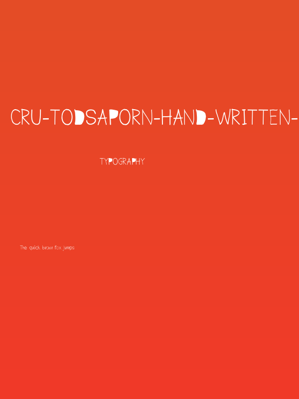 CRU-Todsaporn-Hand-Written-Bold Poster
