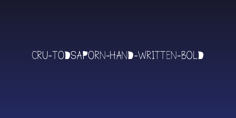 CRU-Todsaporn-Hand-Written-Bold Social Header