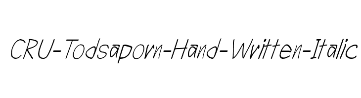 CRU-Todsaporn-Hand-Written-Italic  لخطوط تنزيل