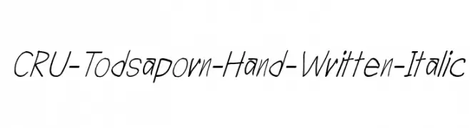 CRU-Todsaporn-Hand-Written-Italic  Скачать бесплатные шрифты
