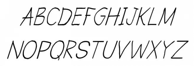 CRU-Todsaporn-Hand-Written-Italic Polices MAJUSCULES