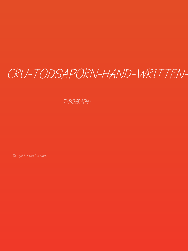 CRU-Todsaporn-Hand-Written-Italic Poster