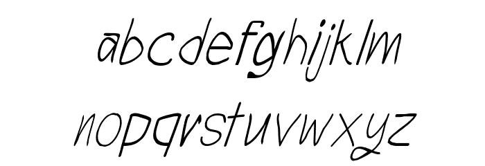 CRU-Todsaporn-Hand-Written-Italic Font LOWERCASE