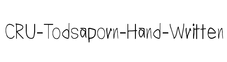 CRU-Todsaporn-Hand-Written Шрифта