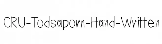 CRU-Todsaporn-Hand-Written  フリーフォントのダウンロード