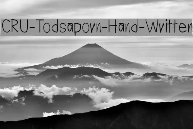 CRU-Todsaporn-Hand-Written Font examples
