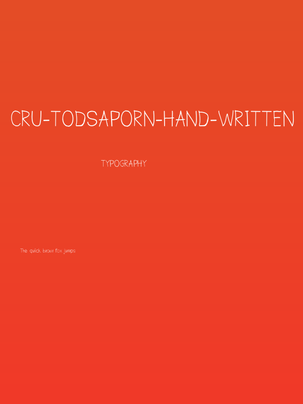CRU-Todsaporn-Hand-Written Poster