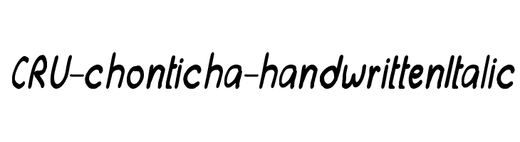 CRU-chonticha-handwrittenItalic Font