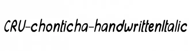 CRU-chonticha-handwrittenItalic  font caratteri gratis