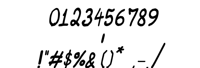 CRU-chonticha-handwrittenItalic Font OTHER CHARS
