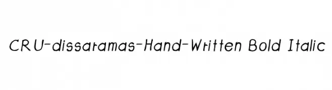 CRU-dissaramas-Hand-Written Bold Italic  Frei Schriftart Herunterladen
