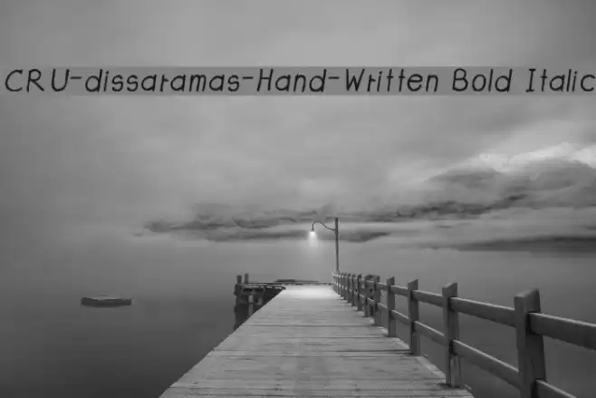 CRU-dissaramas-Hand-Written Bold Italic Font examples
