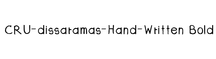 CRU-dissaramas-Hand-Written Bold Font