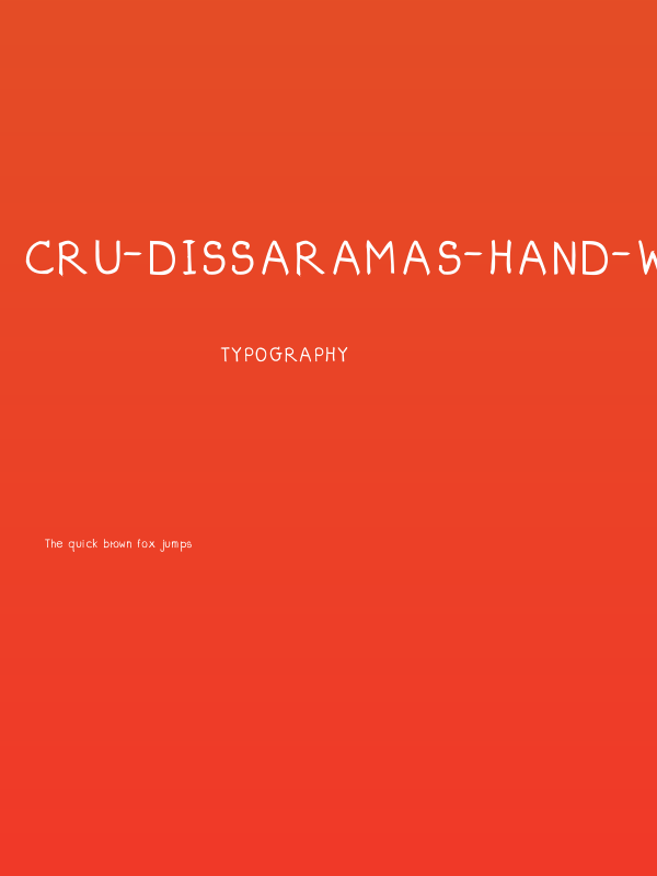 CRU-dissaramas-Hand-Written Bold Poster
