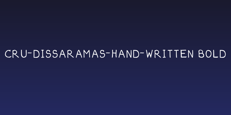 CRU-dissaramas-Hand-Written Bold Social Header