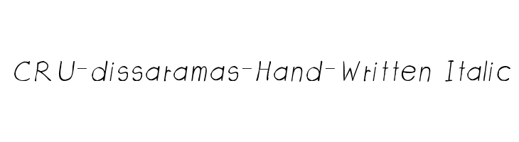CRU-dissaramas-Hand-Written Italic Font