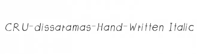 CRU-dissaramas-Hand-Written Italic  Frei Schriftart Herunterladen
