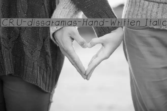 CRU-dissaramas-Hand-Written Italic Font examples