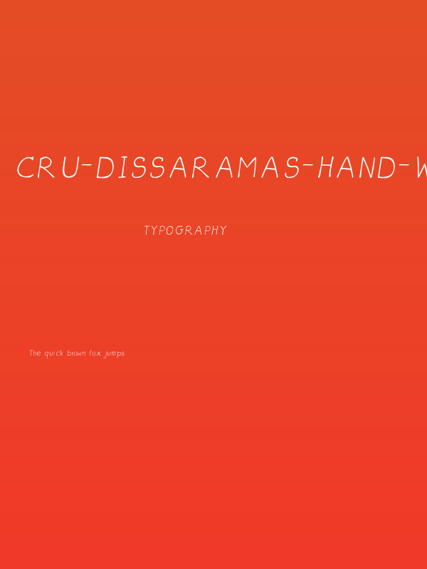 CRU-dissaramas-Hand-Written Italic Poster