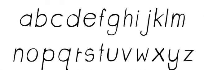 CRU-dissaramas-Hand-Written Italic خط أحرف صغيرة
