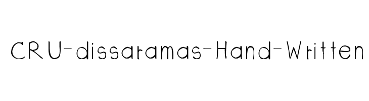 CRU-dissaramas-Hand-Written Font
